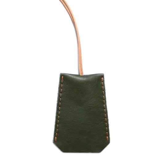 Leather Key Bell Olive